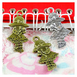 30pcs Antique Silver Bronze Girl Charms Pendants Jewelry Making DIY Craft