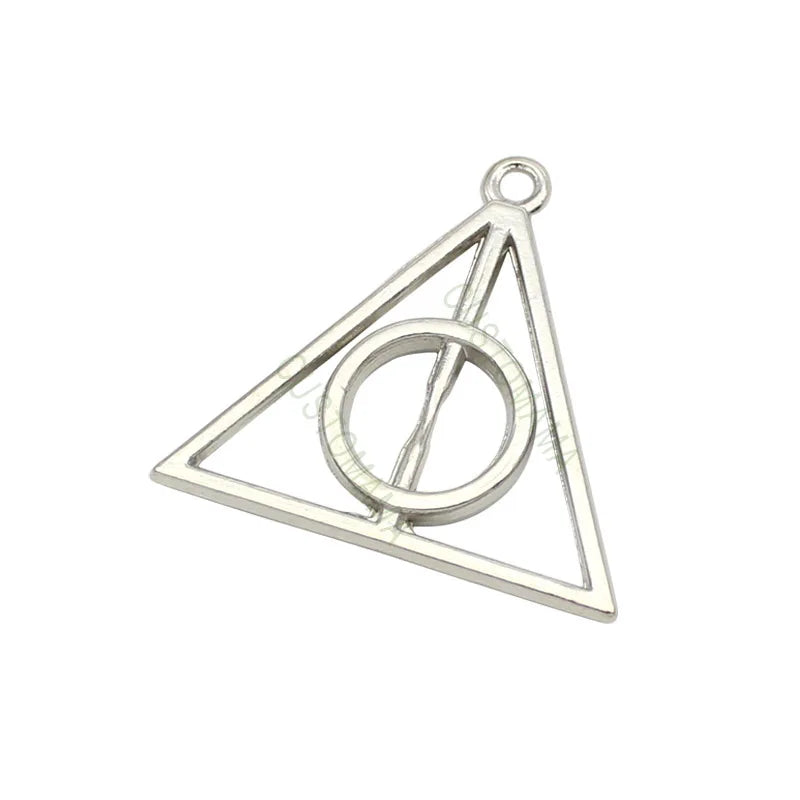 30pcs Tibetan Silver Triangle Charm Pendant 32X31mm