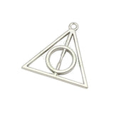 30pcs Tibetan Silver Triangle Charm Pendant 32X31mm
