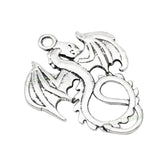 30pcs Tibetan Silver Fly Dragon Charms Pendant 35x28mm