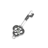 30pcs Antique Tibetan Silver Skeleton Key Charm Pendant 43x15mm