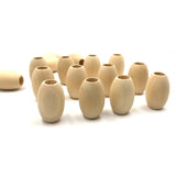 30pcs Big Hole Natural Wooden Beads Spacer Ball Round Loose Beads