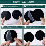 30pcs 2inch Clear Acrylic Discs Keychain Round for Engraving DIY Crafts