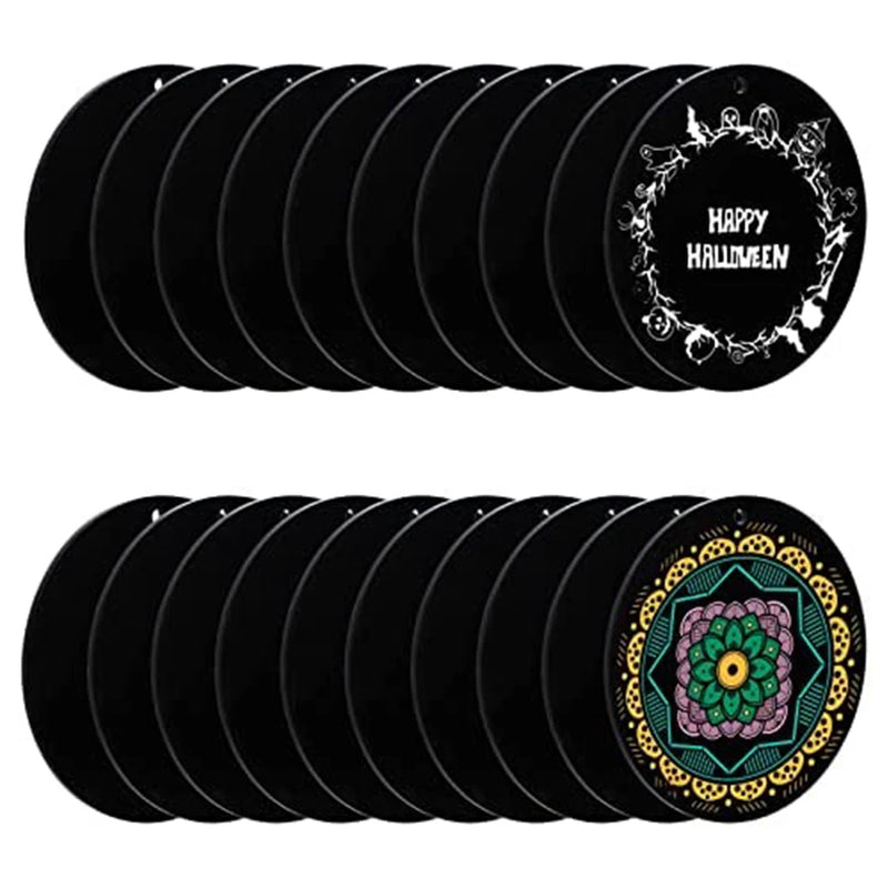 30pcs 2inch Clear Acrylic Discs Keychain Round for Engraving DIY Crafts