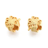 30pcs Brass Clover Beads Golden 8x7x5mm Hole 3mm Bracelet Necklace DIY Crafts