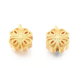 30pcs Brass Clover Beads Golden 8x7x5mm Hole 3mm Bracelet Necklace DIY Crafts