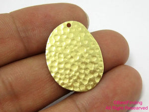 30pcs Hammered Irregular Brass Earrings Charms R398