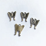 30pcs Butterfly Charms Tibetan Silver Pendant For DIY Women Necklace Jewelry