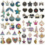 30pcs Cartoon Dripping Oil Alloy Charms for DIY Jewelry Making