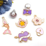 30pcs Cartoon Dripping Oil Alloy Charms for DIY Jewelry Making
