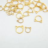 30pcs Cat Ears Metal Needle Clip Stitch Markers Crochet Latch Knitting