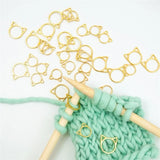 30pcs Cat Ears Metal Needle Clip Stitch Markers Crochet Latch Knitting