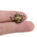 30pcs 3D Kettle Teapot Charms Tibetan Bronze Pendants