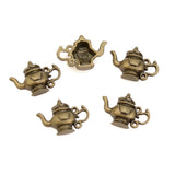 30pcs 3D Kettle Teapot Charms Tibetan Bronze Pendants