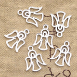 30pcs Hollow Guardian Angel 20x12mm Charms DIY Making Findings Tibetan Jewelry