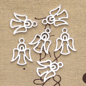 30pcs Hollow Guardian Angel 20x12mm Charms DIY Making Findings Tibetan Jewelry