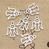 30pcs Hollow Guardian Angel 20x12mm Charms DIY Making Findings Tibetan Jewelry