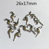 30pcs Kangaroo Mom Charms for Jewelry Making DIY Necklace Earring Accessories
