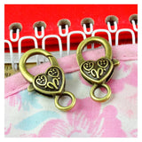 30pcs Charms Lobster clasp Antique Bronze Key chain DIY Jewelry Findings