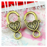 30pcs Charms Lobster clasp Antique Bronze Key chain DIY Jewelry Findings
