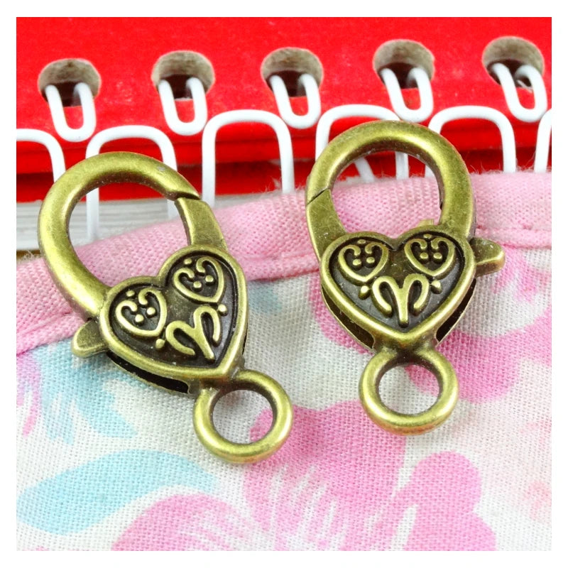 30pcs Charms Lobster clasp Antique Bronze Key chain DIY Jewelry Findings