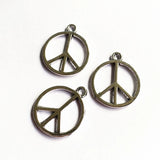 30pcs Peace Charm Pendant Silver DIY Jewelry Making