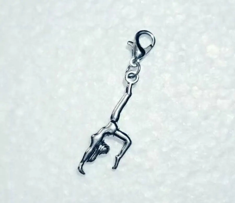 30pcs Gymnastics Girl Charms Pendant DIY Silver Jewelry