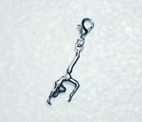 30pcs Gymnastics Girl Charms Pendant DIY Silver Jewelry