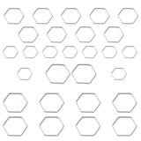 30pcs Stainless Steel Hex Pendants for Lady Girl Woman