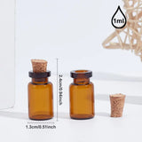 30pcs Clear Glass Bottles with Corks Mini Bead Containers Wishing Vials