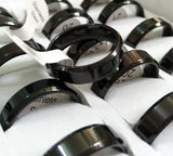 30pcs 6mm Mirror Surface Stainless Steel Band Ring