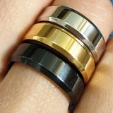 30pcs 6mm Mirror Surface Stainless Steel Band Ring