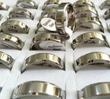 30pcs 6mm Mirror Surface Stainless Steel Band Ring