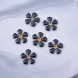 30pcs Colorful Enamel Flower Beads Red 12mm Spacer Bracelet Earring Findings