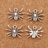 30pcs 3D Spider Charm Beads 19.3x15mm Zinc Alloy Pendants DIY Jewelry L037