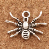 30pcs 3D Spider Charm Beads 19.3x15mm Zinc Alloy Pendants DIY Jewelry L037