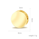 30pcs Round Beads Charms for DIY Jewelry Making, Mirror Polished