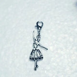 30pcs Ballerina Girl Dangle Bead Charm With Lobster Clasp DIY Jewelry Making