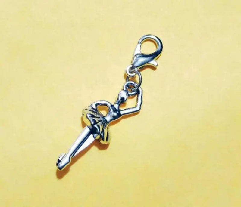 30pcs Ballerina Girl Dangle Charms DIY Jewelry Making