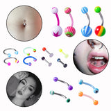 30pc Disposable Piercing Needles Set with Clamp for Lip Eyebrow N