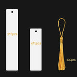 30pcs Sublimation Blank Bookmark with Tassel Diy Craft