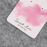 30pcs Earring Necklace Cards Display Holder 6x9cm Paper Hanging Card Logo