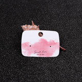 30pcs Earring Necklace Cards Display Holder 6x9cm Paper Hanging Card Logo