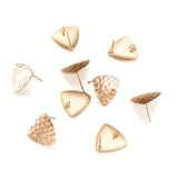 30pcs Brass Heart Earring Findings with Loop, 19x19mm, Nickel Free, F50