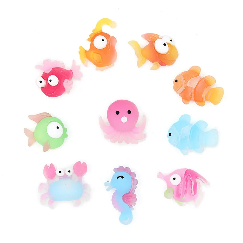 30pcs Marine Animal Resin Accessories DIY Craft Supplies Kids Gift Toy