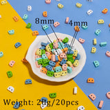 30pcs Colorful Enamel Tila Beads for DIY Bracelets