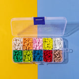 30pcs Colorful Enamel Tila Beads for DIY Bracelets
