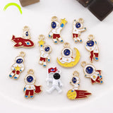 Enamel Spaceman Pendant Jewelry Accessory Earring Bracelet Necklace Charm