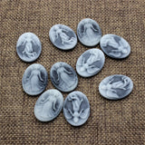30pcs Gray Angel Wing Cameos Cabochons For DIY-Accessories