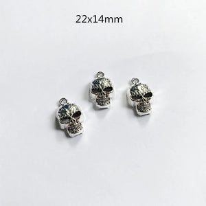 30pcs Zombie Skull DIY Pendant Necklace Earring Key Chain Accessories